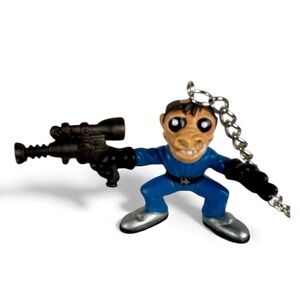 Vintage Star Wars‎ Snaggletooth Keychain Figurine Gun Blue Outfit Silver Shoes